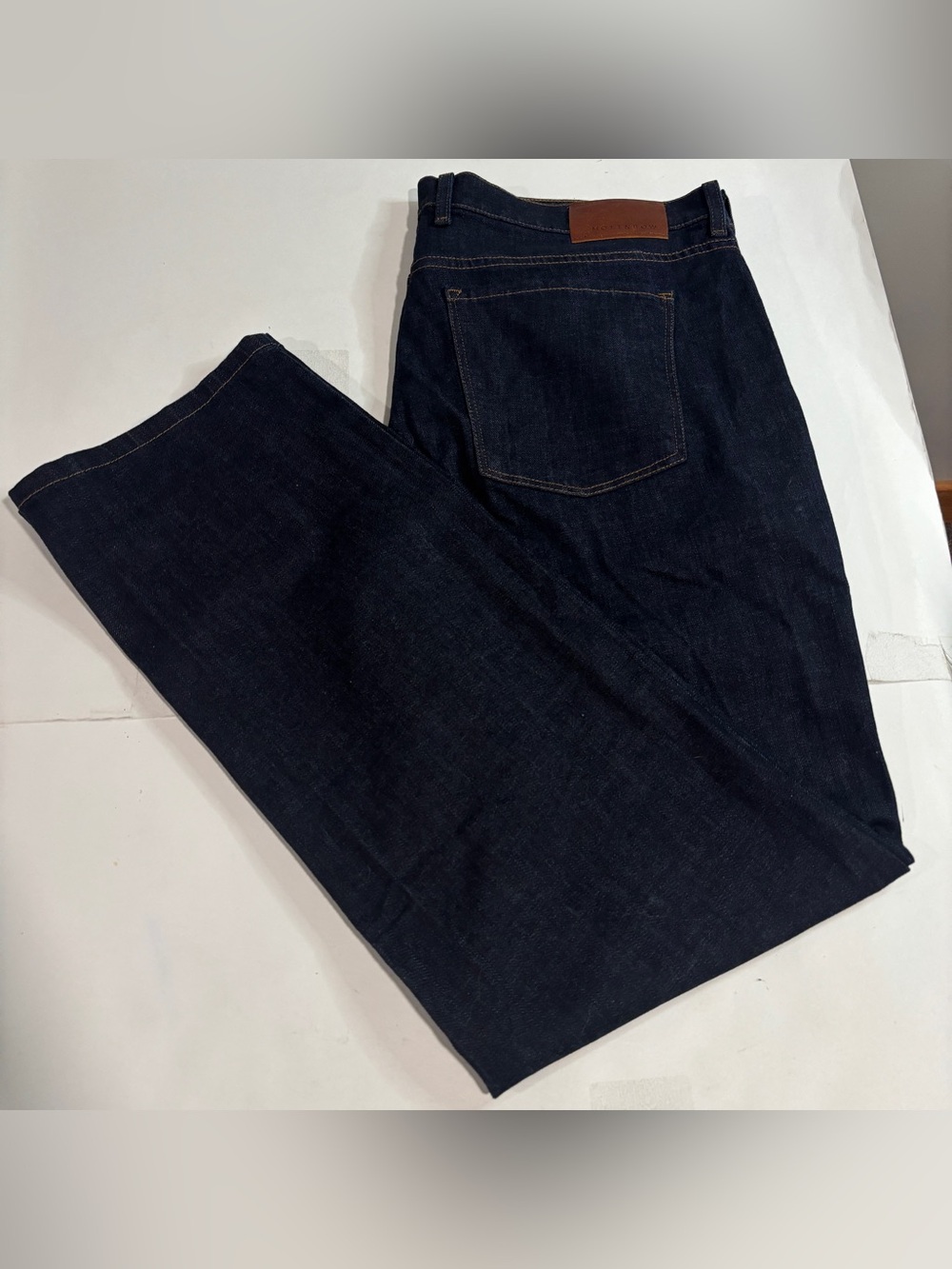 Mott & Bow Jeans Mens Sz 40x32 Dark Blue Resin Mosco Slim Fit Mid Rise